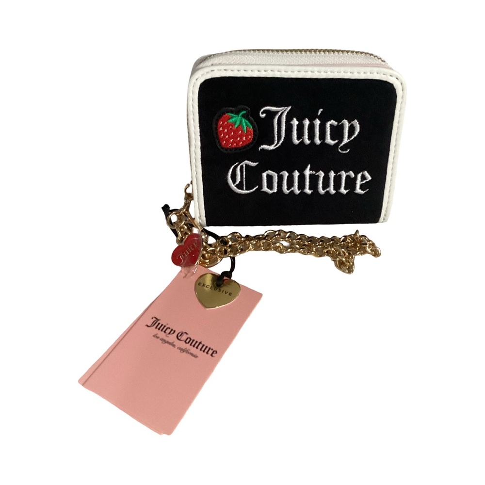 Sweet Juicy Couture Square Coin Wallet Liquorice/ Angel Exclusive Charms & Chain